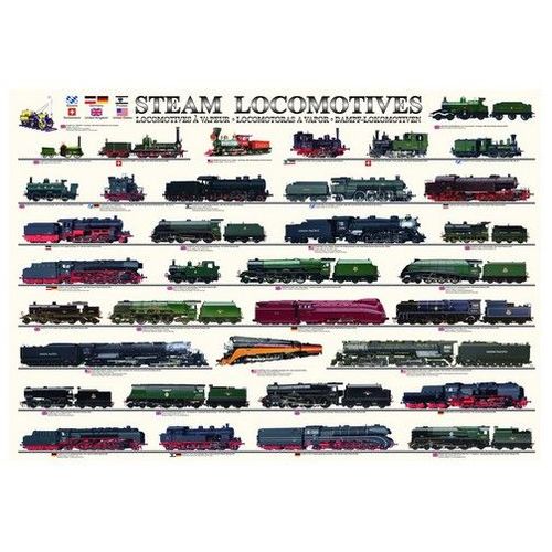 Locomotives À Vapeur - Puzzle 1000 Pièces