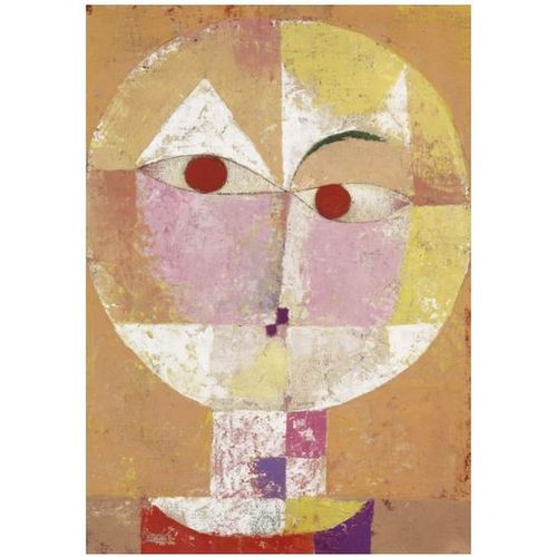 Puzzle En Bois Découpé À La Main - Paul Klee - Senecio - 12 Pièces