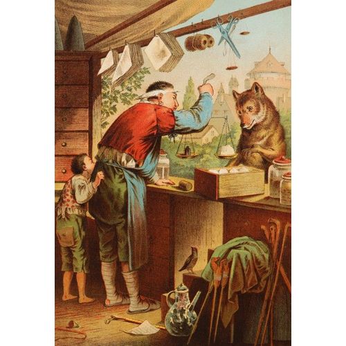 Puzzle Pièces Xxl - Carl Offterdinger : Le Loup Et Les Sept Chevreaux - 12 Pièces
