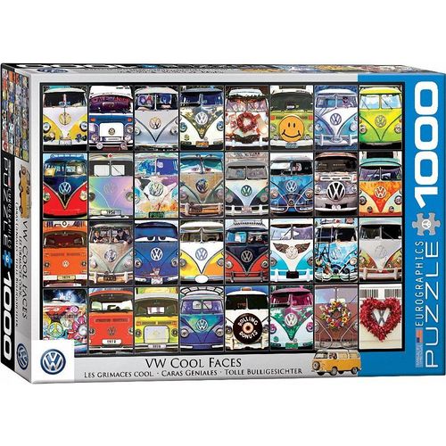 Vw Bus - Cool Faces - Puzzle 1000 Pièces