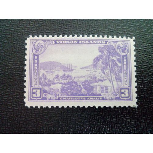 Timbre Etats-Unis Yt 367 Charlotte Amalie Harbour, Saint-Thomas 1937 ( 091004 )