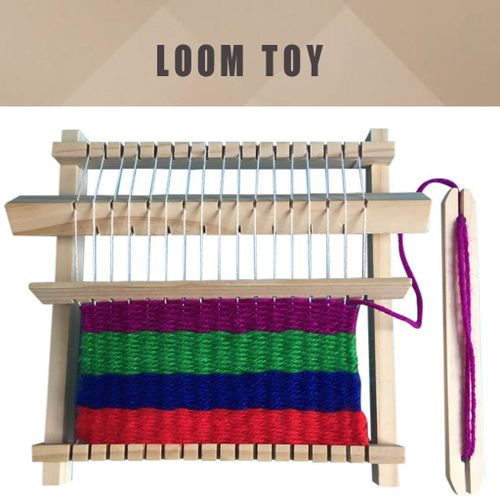 Mini Machine À Tricoter En Bois Enfants Tissage Artisanat Fil Bricolage Machine À Tricoter À La Main Enfants Jouets Éducatifs Accessoires De Couture