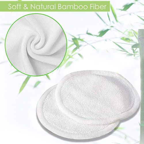 10 Pièces Tampons Démaquillants Double Face Tampons De Coton Réutilisables Maquillage Démaquillant Pour Le Visage Fibre De Bambou Soins De La Peau Du Visage Coussinets D'allaitement 