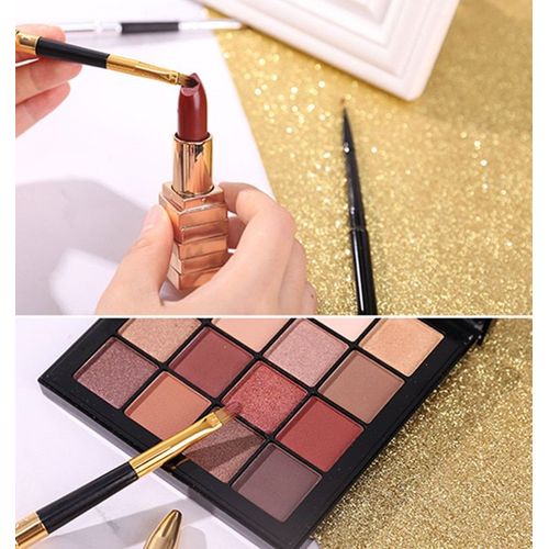 Brosse Pliable Pour Lèvres Or/Argent Noir Stylo Manche En Métal Cosmétique Gloss Rouge À Lèvres Brosse Avec Capuchon De Protection 1 Pièce 