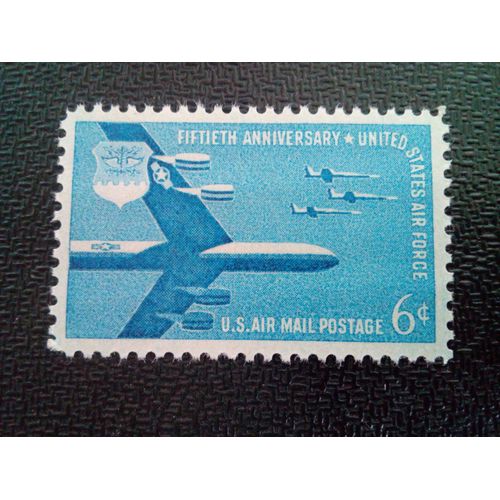 Timbre Etats-Unis Yt Pa 49 B-52 Superfortress Et F-104 Starfighters 1957 ( 091004 )