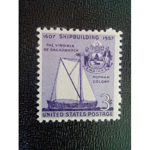 Timbre Etats-Unis Yt 632 "Virginie De Sagadahock" Et Sceau Du Maine 1957 ( 091004 )