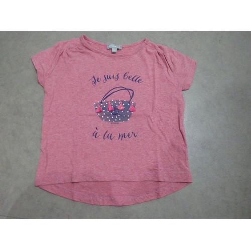 T-Shirt Vieux Rose "Panier À Pompons" Miniman - 6 Ans