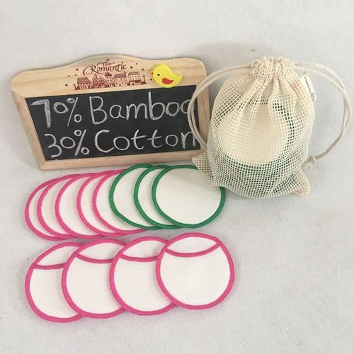 5 Pièces Tampons Démaquillants Tampons De Coton Réutilisables Maquillage Démaquillant Pour Le Visage Fibre De Bambou Soins De La Peau Pour Le Visage Coussinets D'allaitement Nettoyage De La Peau 