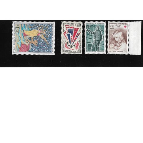 Timbres France 1965 Neufs ** Yt Lot Des N° 1447 -1450 - 1458 - 1467 Bdf