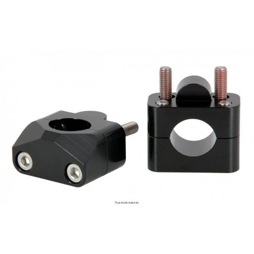 Sifam - Réhausseurs Pour Guidon Moto 28,6 Pour Pontets En 22.2mm Alu Anodisé Noir