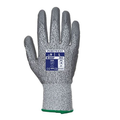 Gants anti-coupure paume PU coupure 5 Portwest A622 Gris 8
