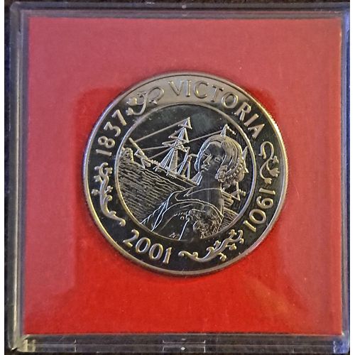 Piece Commémorative 50 Pence Queen Elizabeth 2 Ascension Island / Victoria 2001