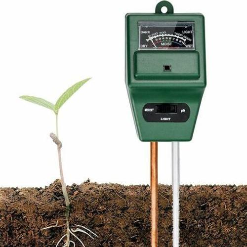 Testeur ph Terre 3 en 1 Testeur ph Sol, Soil Tester Kit Testeur Humidité Plantes PH Terre Metre Sol pour Fleurs/Herbe/Plante/Jardin/Ferme/pelouse 290x50x38MM(Vert)