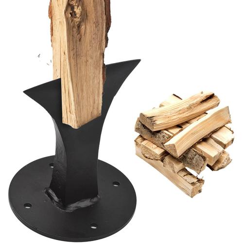 Fendeur de Bois, Fendeur de bûches Manuel en Acier à Usage intensif, avec Couvercle en Silicone, Fendeur de Bois de Chauffage pour Petits poêles à Bois¿11cm*13.1cm*10.2cm