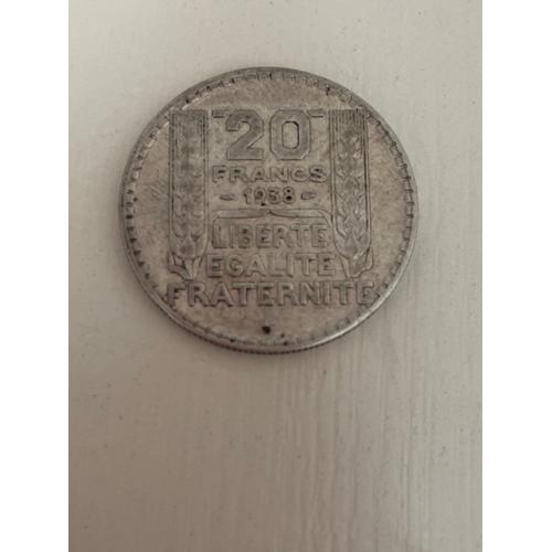 Pièce De 20 Francs Argent 1938