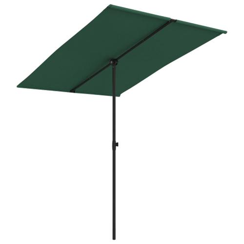 Parasol D'extérieur Avec Mât En Aluminium 2 X 1,5 M Vert Helloshop26 02_0008231