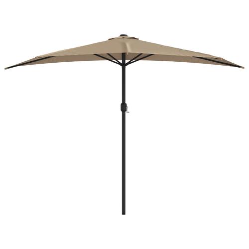 Parasol De Balcon Avec Mât En Aluminium Taupe 300 X 150 Cm Demi Helloshop26 02_0008307