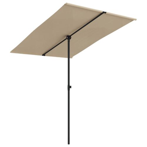 Parasol D'extérieur Avec Mât En Aluminium 2 X 1,5 M Taupe Helloshop26 02_0008229