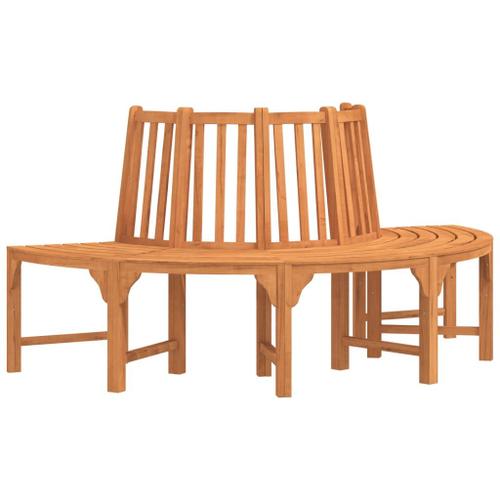 Banc De Jardin Meuble De Patio D'extérieur Terrasse Demi-Circulaire Tour D'arbre Ø208cm Bois Massif Eucalyptus Helloshop26 02_0011821