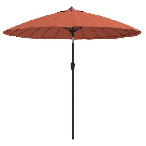 Parasol D'extérieur Et Mât Avec Aluminium 270 Cm Terre Cuite Helloshop26 02_0008284