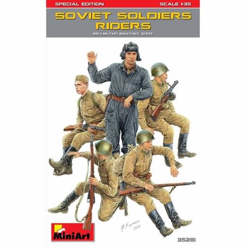 Miniart - Soviet Soldiers Riders. Special Editionmaquette Figurine Soviet Soldiers Riders. Special Edition |Miniart|35281| 1:35 Maquette Char Promo Figurine Miniature