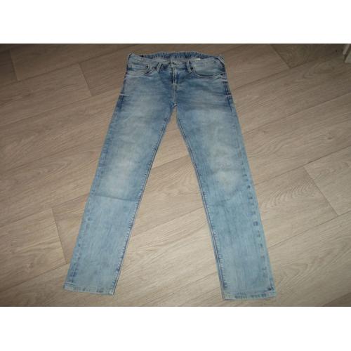 Jean Pepe Jeans Bleu Clair Hatch Taille 30 Us 40 Fr Tbe