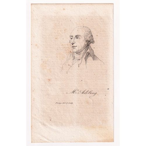 Gravure 1821 Portrait Johann Christoph Adelung Bibliothécaire Bibliothèque Philologie Dresde Allemagne