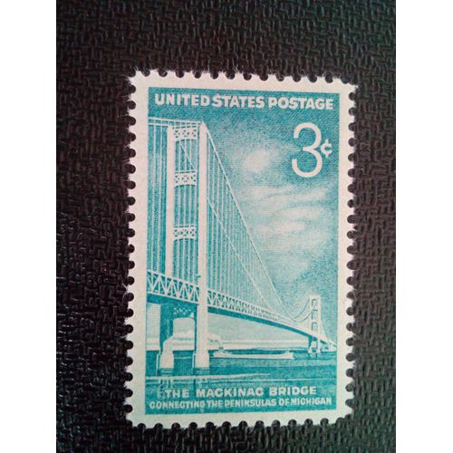 Timbre Etats-Unis Yt 645 Pont Mackinac 1958 ( 091004 )