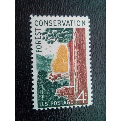 Timbre Etats-Unis Yt 655 Scène De Forêt / Cerf 1958 ( 091004 )