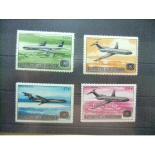 58 Burundi 1967 / Inaguracion Aeropuerto De Bujumbura / Yvert Pa 71 / 74 ** Mnh