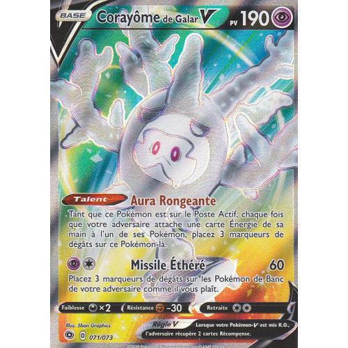 Carte Pokemon - Corayome De Galar V - 071/073 - Ultra-Rare En Full Art - Épée Et Bouclier 3,5 La Voie Du Maitre