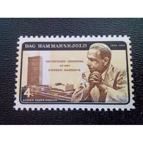 Timbre Etats-Unis Yt 737 Siège De L'onu Et Dag Hammarskjold, Un Sec. Gén., 1953-61 1962 ( 091004 )