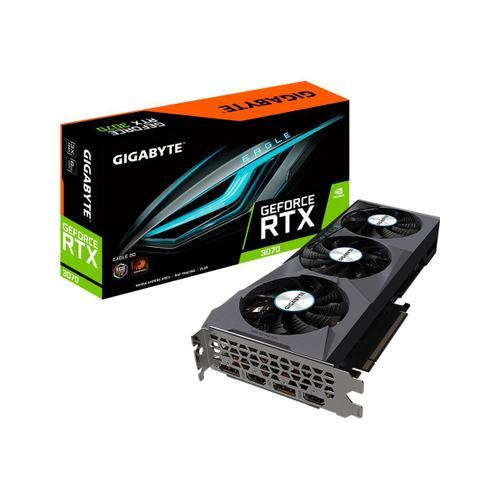 Gigabyte GeForce RTX 3070 EAGLE 8G - Carte graphique - GF RTX 3070 - 8 Go GDDR6 - PCIe 4.0 x16 - 2 x HDMI, 2 x DisplayPort