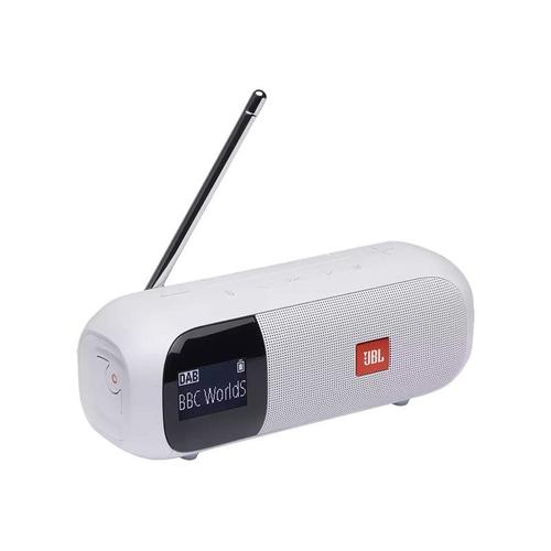 JBL Tuner 2 - Radio portative DAB - 5 Watt - Aucun système d'exploitation fourni - blanc