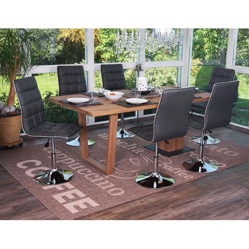 6x Chaise De Salle À Manger Hwc-C41, Fauteuil, Similicuir   Gris