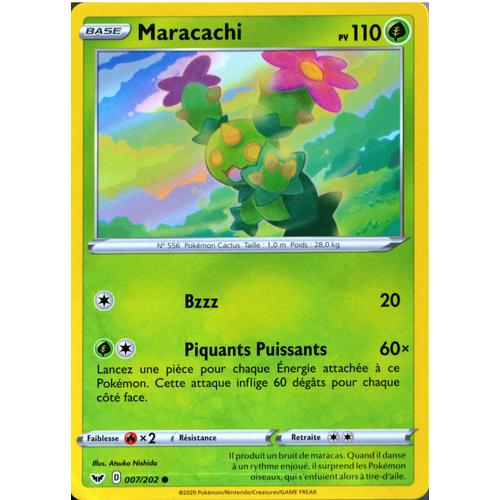 Carte Pokémon 7/202 Maracachi 110 Pv Série Eb01 - Epée Et Bouclier 1 Neuf Fr