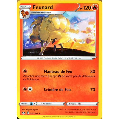 Carte Pokémon 23/202 Feunard Série Eb01 - Epée Et Bouclier 1 Neuf Fr