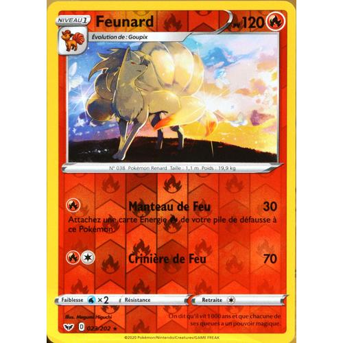 Carte Pokémon 23/202 Feunard - Reverse Eb01 - Epée Et Bouclier 1 Neuf Fr