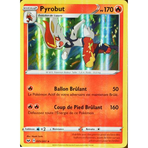 Carte Pokémon 35/202 Pyrobut Série Eb01 - Epée Et Bouclier 1 Neuf Fr