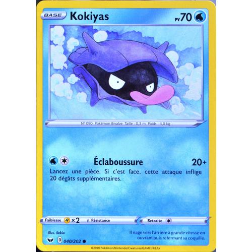 Carte Pokémon 40/202 Kokiyas 70 Pv Eb01 - Epée Et Bouclier 1 Neuf Fr