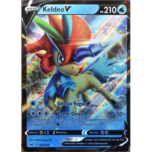 Carte Pokémon 53/202 Keldeo V Eb01 - Epée Et Bouclier 1 Neuf Fr