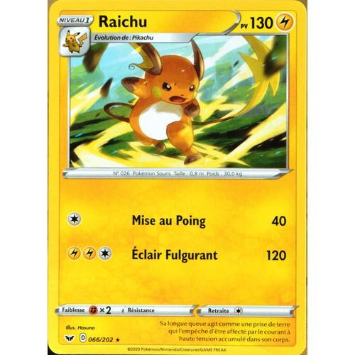 Carte Pokémon 66/202 Raichu Eb01 - Epée Et Bouclier 1 Neuf Fr