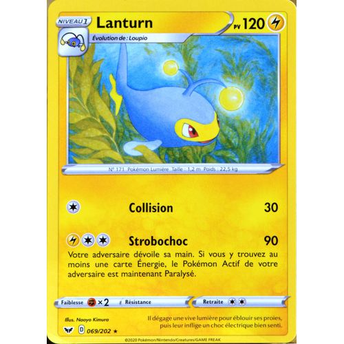 Carte Pokémon 69/202 Lanturn Eb01 - Epée Et Bouclier 1 Neuf Fr