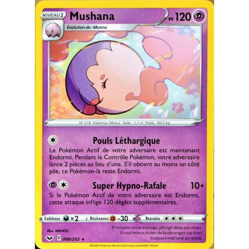 Carte Pokémon 88/202 Mushana Eb01 - Epée Et Bouclier 1 Neuf Fr