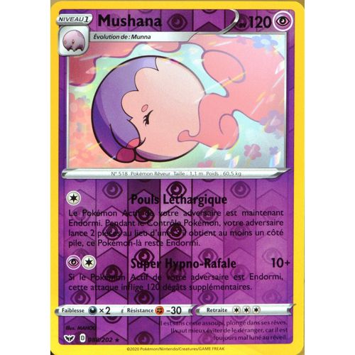 Carte Pokémon 88/202 Mushana - Reverse Eb01 - Epée Et Bouclier 1 Neuf Fr