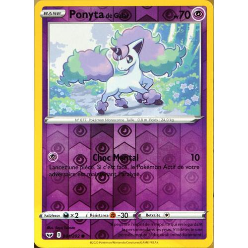 Carte Pokémon 81/202 Ponyta De Galar - Reverse Eb01 - Epée Et Bouclier 1 Neuf Fr