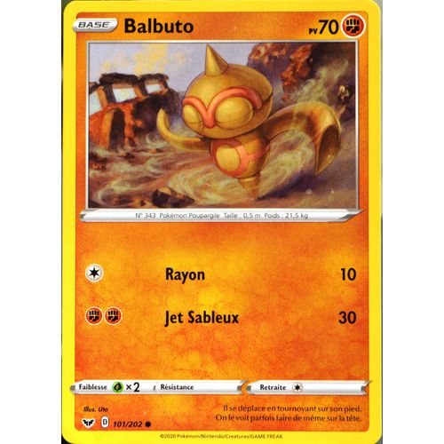 Carte Pokémon 101/202 Balbuto 70 Pv Série Eb01 - Epée Et Bouclier 1 Neuf Fr