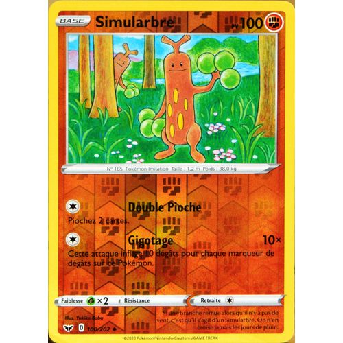 Carte Pokémon 100/202 Simularbre - Reverse Série Eb01 - Epée Et Bouclier 1 Neuf Fr