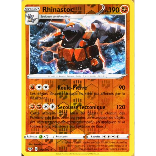 Carte Pokémon 99/202 Rhinastoc - Reverse Série Eb01 - Epée Et Bouclier 1 Neuf Fr