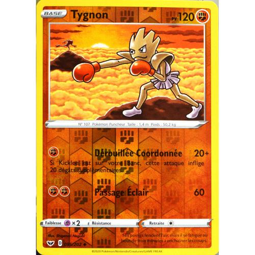 Carte Pokémon 95/202 Tygnon - Reverse Série Eb01 - Epée Et Bouclier 1 Neuf Fr